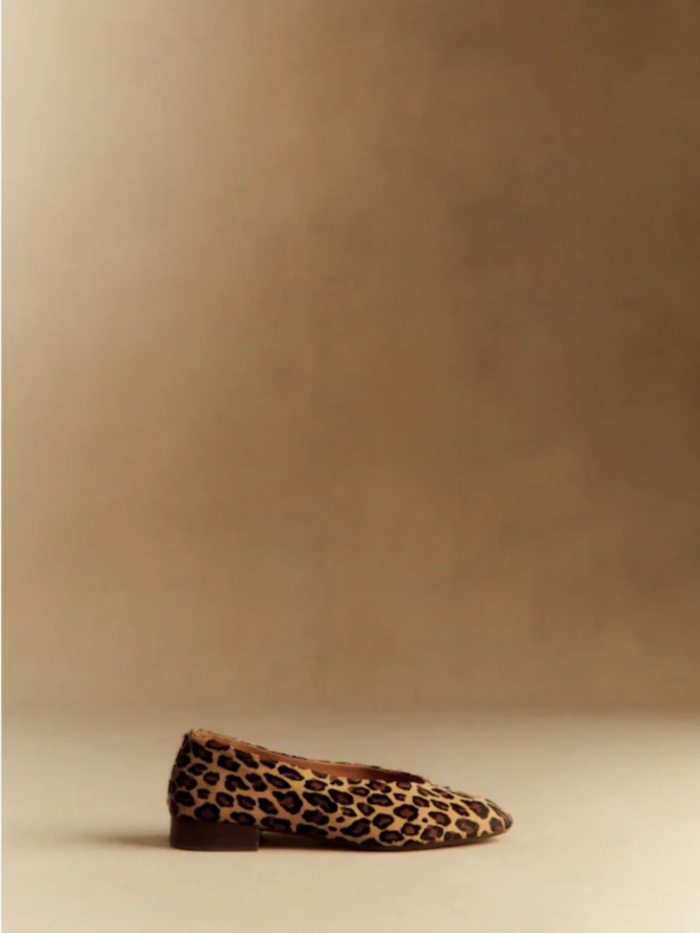 SÉZANE MATILDA LOW BALLET FLATS Leopard Print Brown/Black